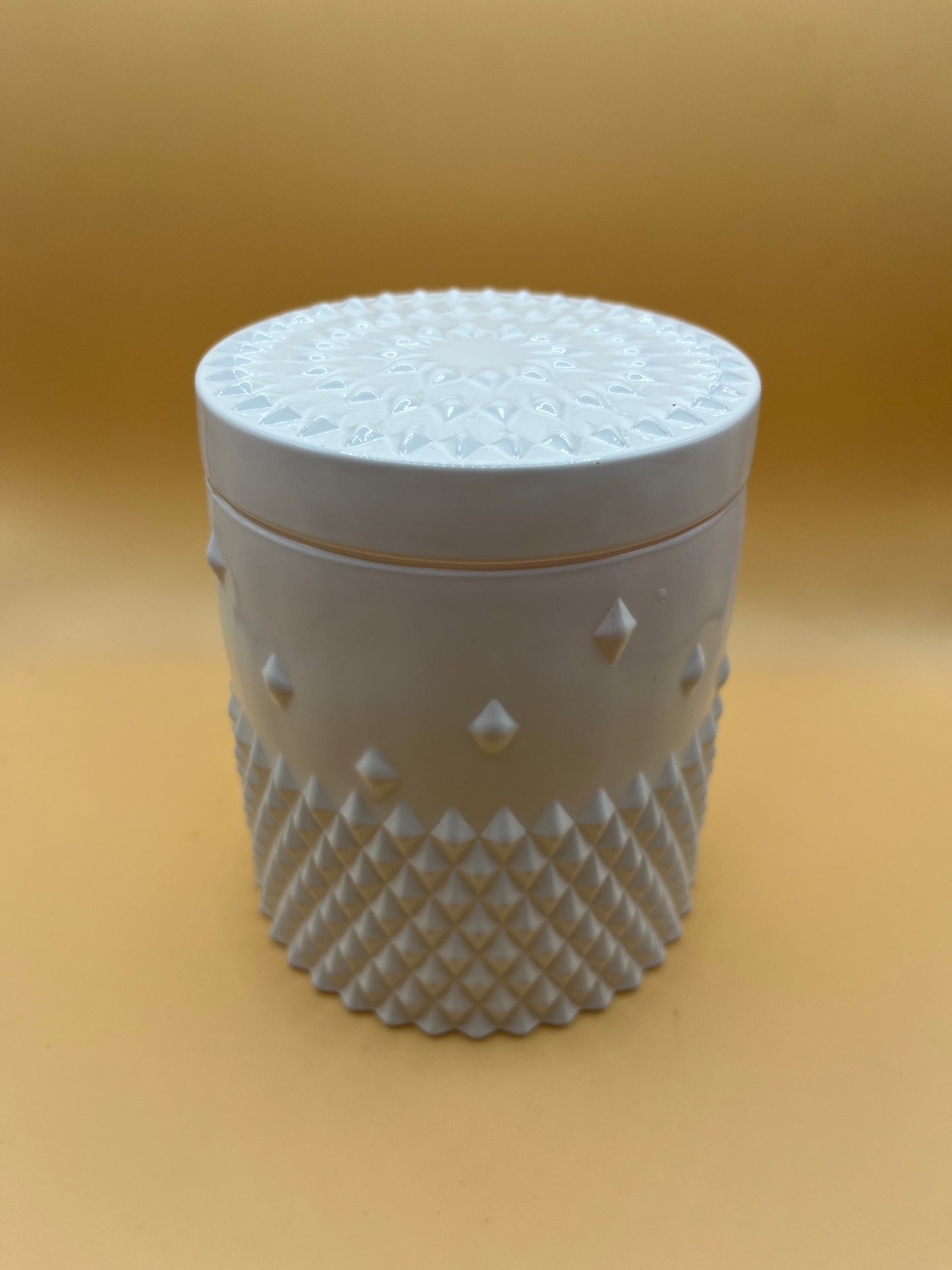 Large White Crystal Jar