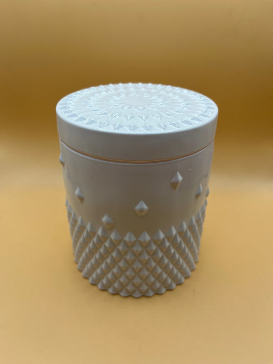 Large White Crystal Jar